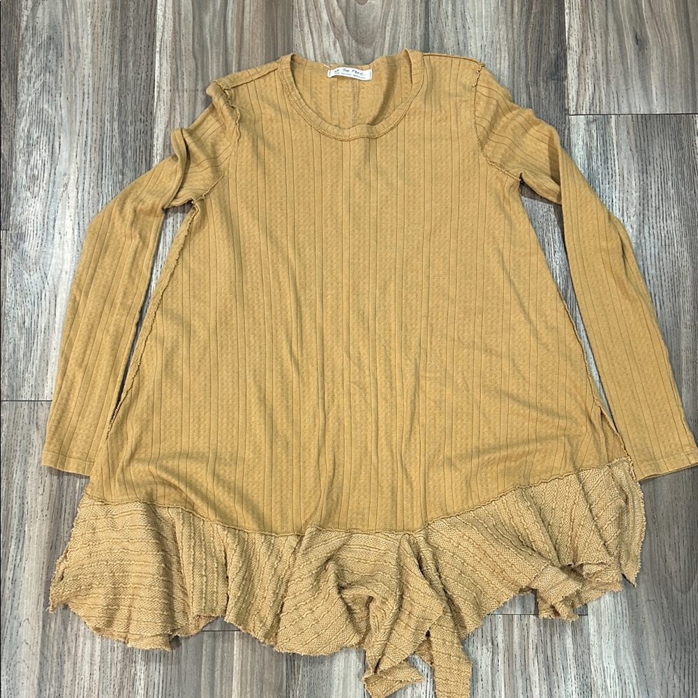 We The Free By Free People Golden Long Sleeve Tunic